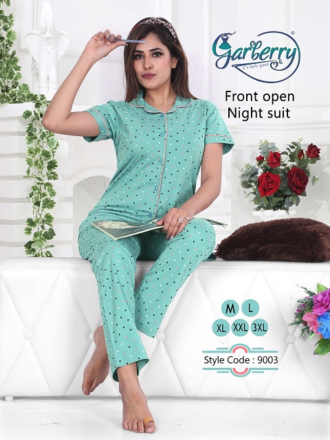 Garberry 9003 Latest Fancy Designer Cotton Lycra Night Suits Collection